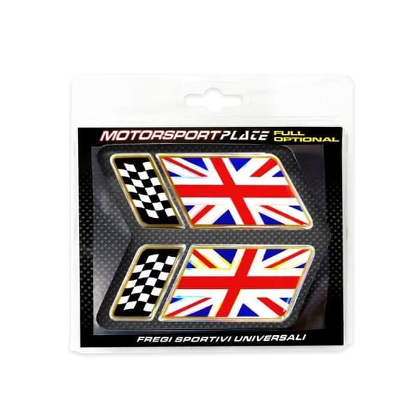 Universella Sportmärken - Ej specificerad - Englandsflagga - Komplett kit - 9x3,5 cm - 3D-klistermärken