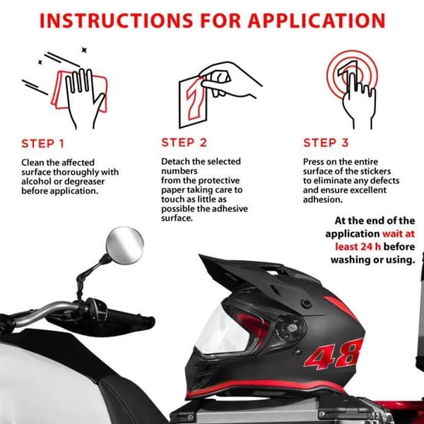 Klepp - Inte specificerad - Nummer 0 - Blå Krom - 100 x 130 mm - Motorcykel