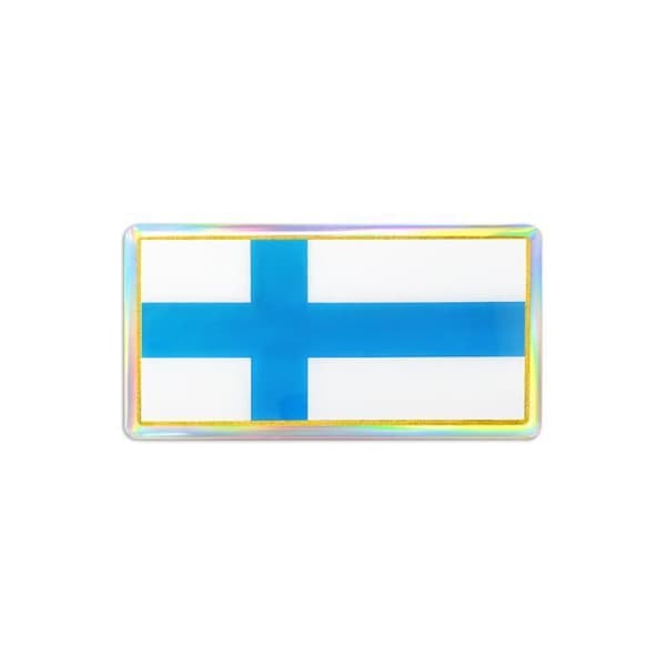 3D Sticker Dekal Finland Flagga, 88 x 40 mm