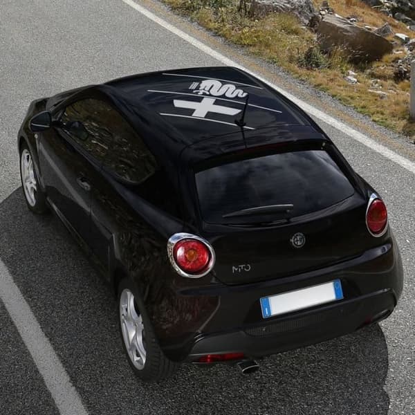 Självhäftande dekoration - Alfa Romeo - Universal - Röd - 95 x 160 cm - Termoformbar