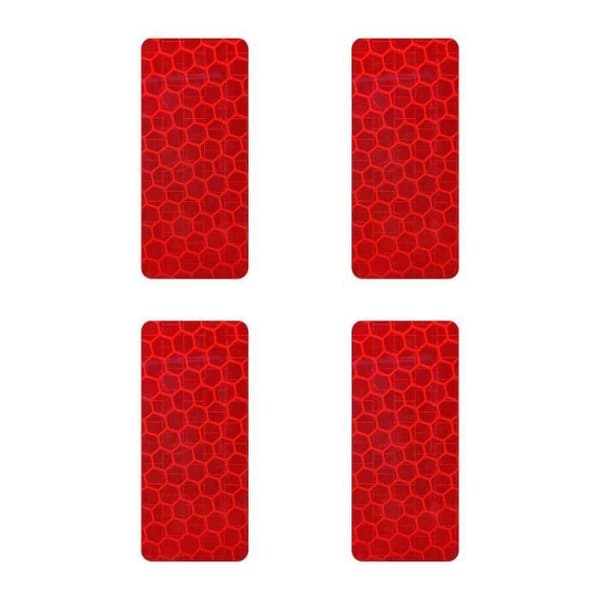 Brytande klistermärken - Ej specificerat - Röda rektanglar - 50 x 25 mm - 4 delar - Multifunktionell