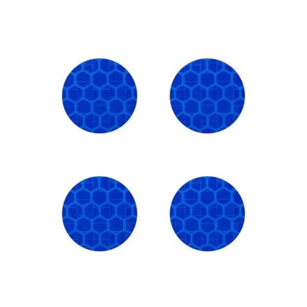 Reflekterande klistermärken - Blå - 30 x 30 mm - 4 Stycken - Hög Reflektion - Förbättrad Säkerhet