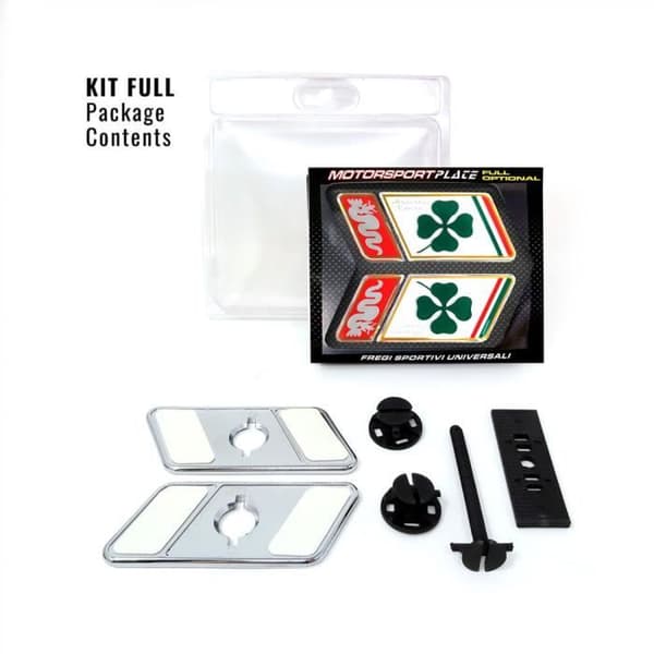 Universella Sportmärken - Ej specificerat - Komplett Kit - Rutigt Flagga - 9x3,5 cm - 3D Klistermärken