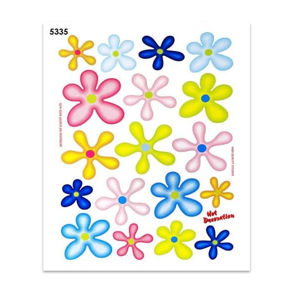 Klistermärken Klistermärke Blommor Färger, 35 x 25 cm