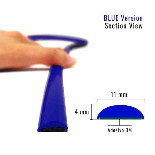Profil Adhesiv Främre - Alfa Romeo - Giulietta - Blå - 110 cm x 11 mm - Inkluderar: 1 Handduk Easy Cleaner Pro