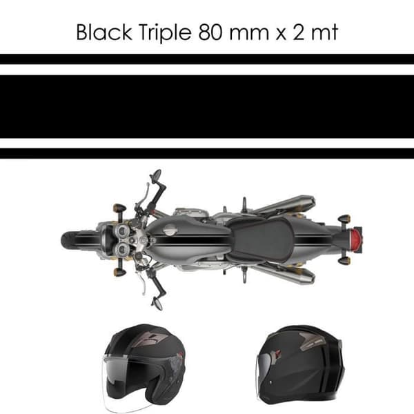 Tejp - Ej specificerad - Trippel - Svart - 80 mm x 2 mt - Flera användningsområden