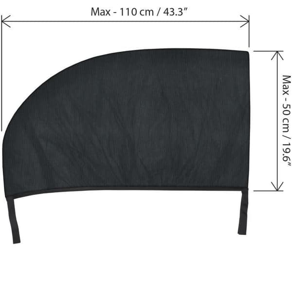 igadgitz Xtra U6918 - Baby Car Solskydd Polyester Mesh (2st) - Bil Solskydd Fönster Dörrar Bak - Solskydd