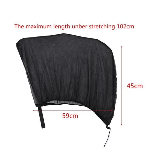 Solskyddsgardin - UV-skydd - Svart - Polyester - Justerbara dimensioner - Lätt att installera