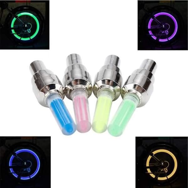 1 ST Bil Hjul LED Motorcykel Cykel Ljus Däck Ventil Lock Dekorativ Däck Ventil Lock Blixt eker Neon Lampa Hjul Ventil Ljus