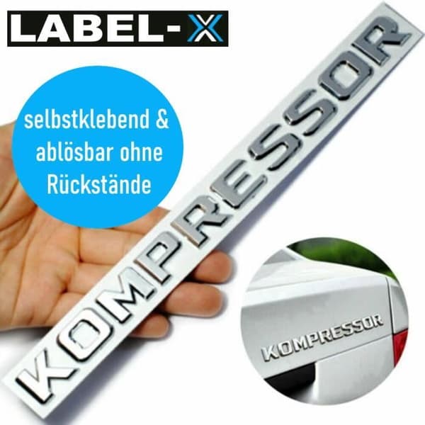 KOMPRESSOR-dekal - DIVERSE - AMG Mercedes logotyp - Väderbeständig - Självhäftande - Sportig look