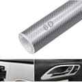 Miniatyrbild 1 av 4: 3M x 0,3M Silver Carbon Fiber Vattentät 6D Car Sticker Film Bil, dator, telefonfodral