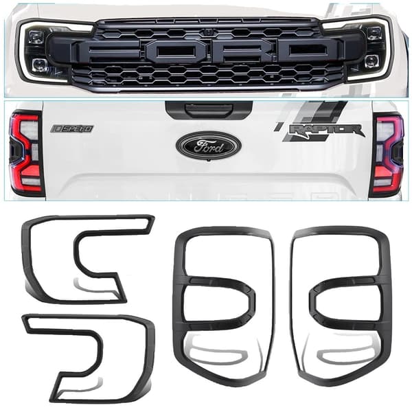Ford Ranger Raptor Baglygter, Mat Sort Finish, Næste Gen Tilbehør, 1 sæt