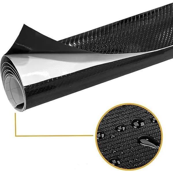 6D vattentät svart kolfiber bildekalfilmrulle 30cm*152cm Bil, dator, mobiltelefonfodral