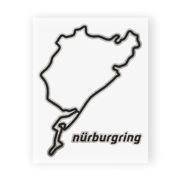 Klistermärke - Circuir - Nurburgring - 10 x 12 cm - Svart - Beständig och hållbar