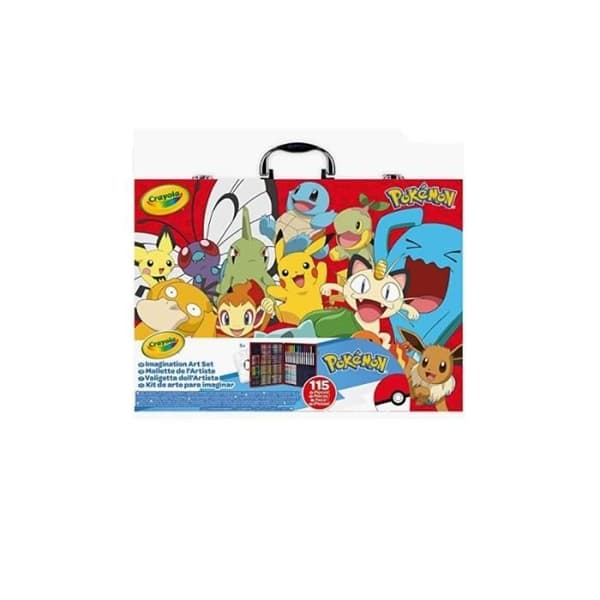 Tutta la fantasia dei magici Pokémon racchiusi i en valigetta tematizzata con maniglia da 115 pezzi. Il meglio dei prodotti colori