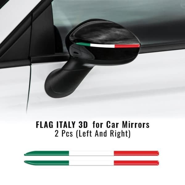 3D självhäftande remsor - Ränder - Italiens flagga - 6 x 173 mm - Bil - 2 delar