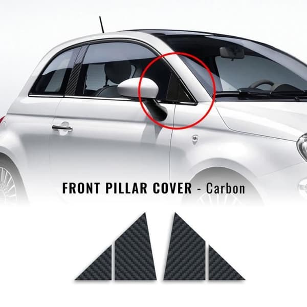 Klistermärken - Fiat - 500 Abarth - Kol - Främre pelare - Reptålig