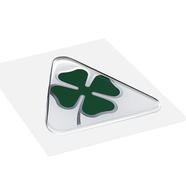 3D-dekal - Alfa Romeo - Quadrifoglio Verde - Grön - 10 cm - Officiell