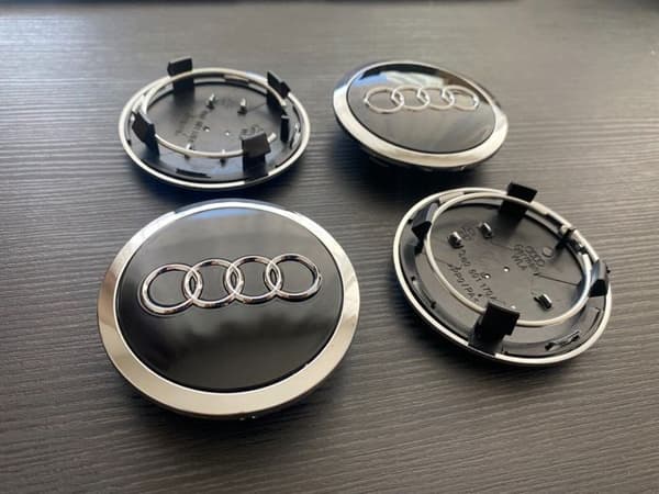 Navkåpor - Audi - 69 Mm - Set om 4 - Svart - Kompatibel med flera modeller