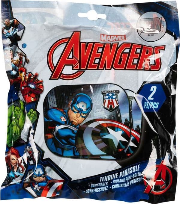 Sidoverdrag - Tataway - Captain America - 44x35 cm - UV-skydd - Sugpropp