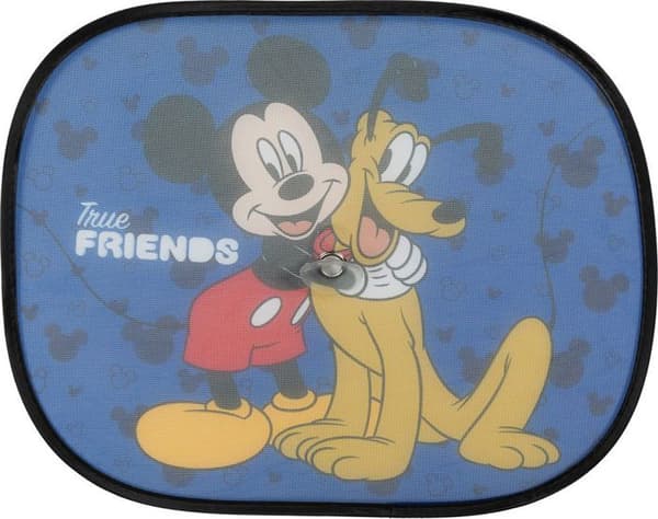 Sidogardiner - Musse Pigg - Set om 2 - 44 x 35 cm - UV-skydd - Sugkopp