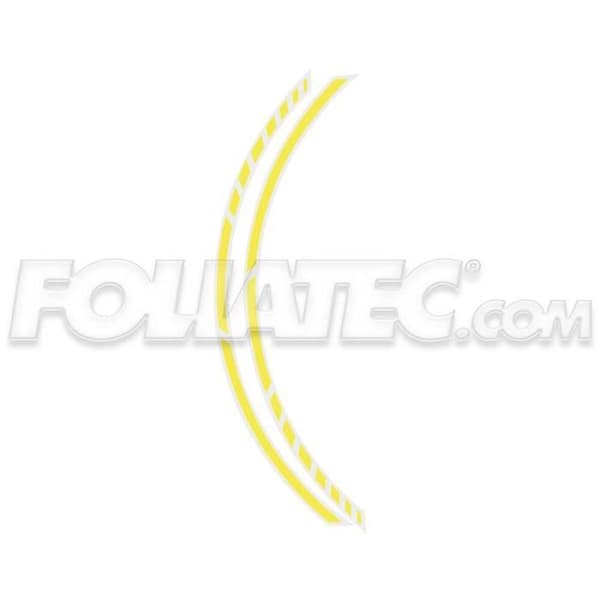 PIN Striping Racing - NEON - Gul - 14 segment - 7 mm x 41 cm - Lätta att applicera