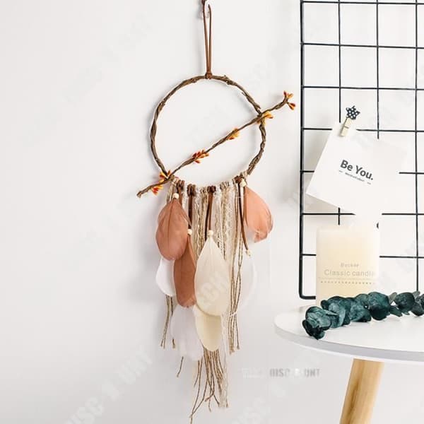 TD® Bilhänge spegel drömfångare i fjädrar inredning tillbehör sovrum vardagsrum att hänga kreativt halsband