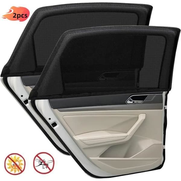 Baby Car Solskydd - ROSEDOES - Maximalt UV-skydd - Svart - Bakruta - Bil