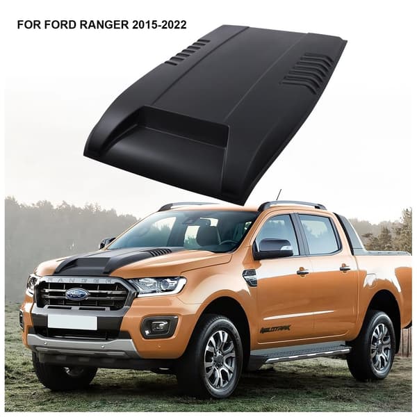 Matte Black -moottorin kansi, helppo asennus, yhteensopiva FORD RANGER 2015-2022 kanssa,konepeitto