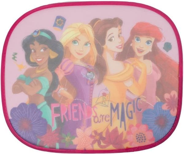 Tataway: Par av skugga Disney Princess Flickor 44 x 35 cm grafik Jasmine Rapunzel Belle Ariel rosa bakgrund