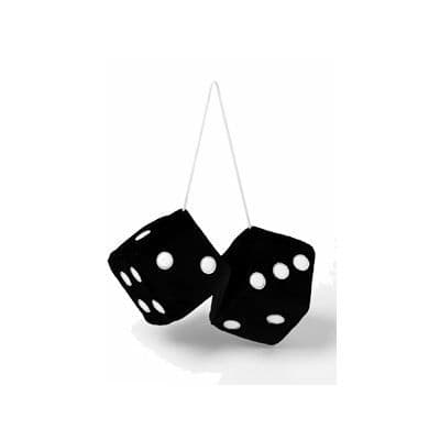 Dekorativa tärningar - JUMBO - Svart modell - 9x9 cm - Plysch - Häng