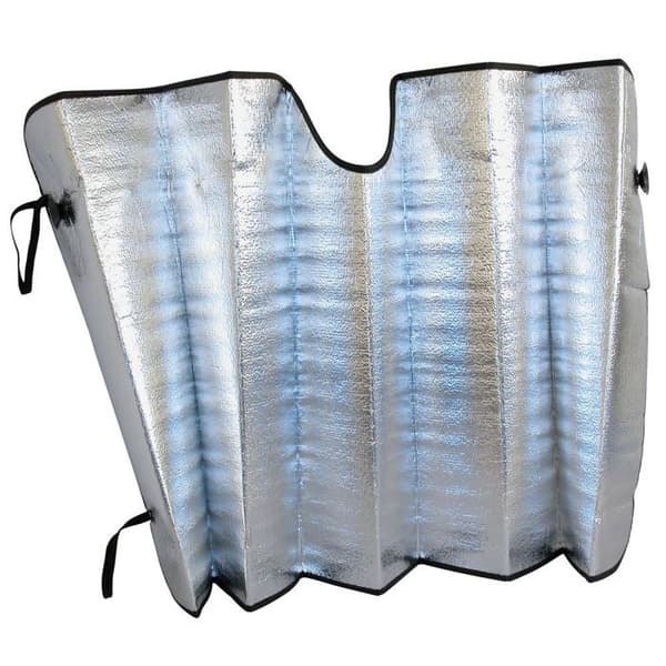 Solskydd - Aluminium - 130x60cm - Fällbar - Sugproppar - Solskydd