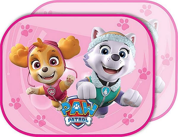 Parasoll Bil - Paw Patrol - Rosa - UV-skydd - 44x35 cm - Sugpropp