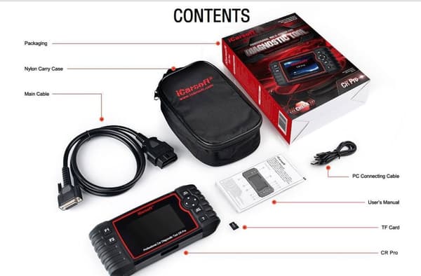 iCarsoft CR Pro Felkodsläsare, alla bilmärken
