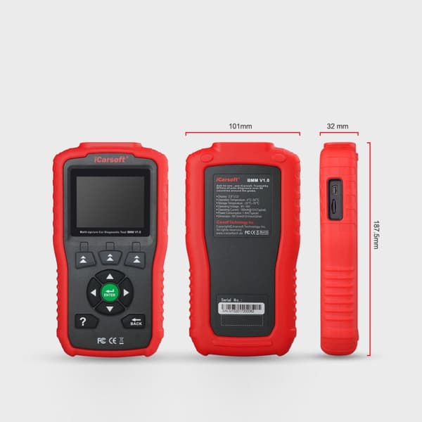 iCarsoft BMW V1.0 Felkodsläsare, oljeåterställning  för BMW & Mini