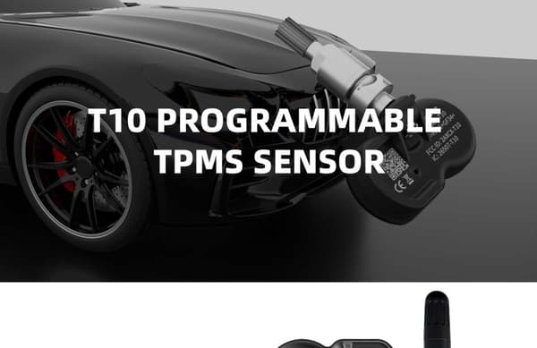 Foxwell T10 Programmerbar TPMS däcktryckssensor för alla bilmärken, universal, 315MHZ / 433 MHZ