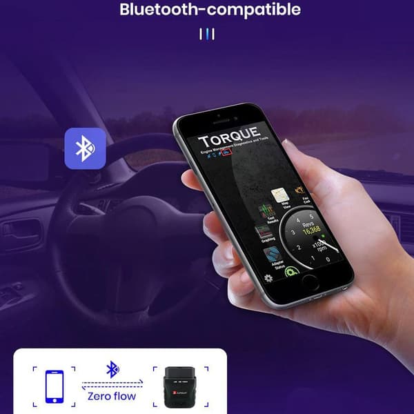 4.0 OBD2 bildiagnostikskanner, mini autoskanner, bildiagnostikverktyg, bluetooth-kompatibel