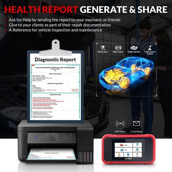 OBD2 bildiagnostikverktyg, OBD-fordonsskanner, 4 systemdiagnostik, kraftfulla funktioner, gratis uppdateringar