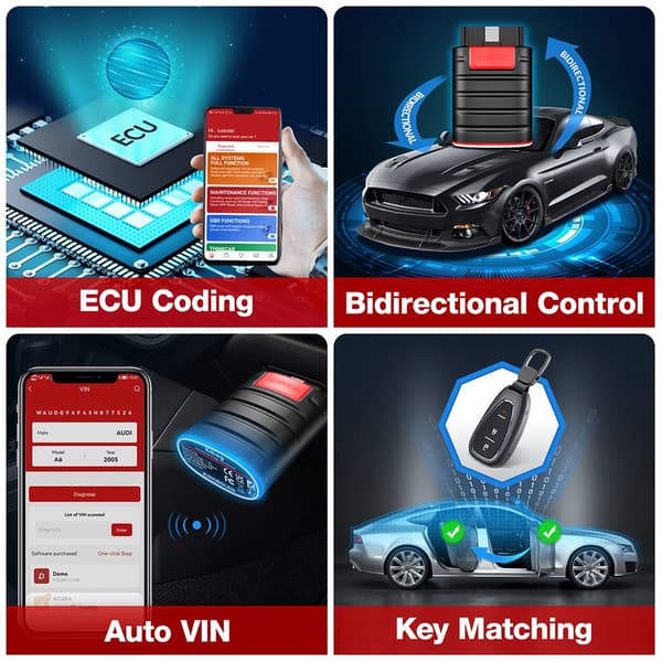 OBD2-skanneri Bluetooth - Kattava järjestelmädiagnostiikkatyökalu ECU-koodauksella