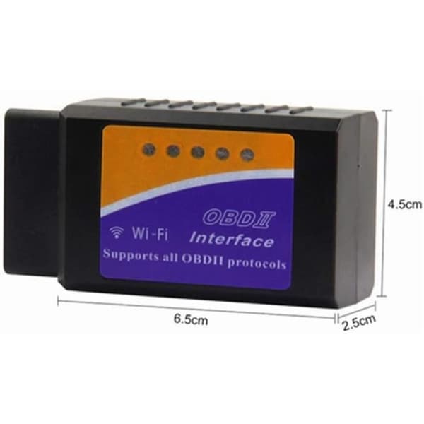OBD II Adapter - Jitong - OBD2 WiFi Diagnostic Mini ELM327 - Universal - Scanner för bilar