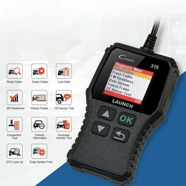 CR319 OBD2 - EOBD-Can Auto Diagnostic Scanner för att läsa och rensa motorfelkoder, EVAP- och O2-sensortestare