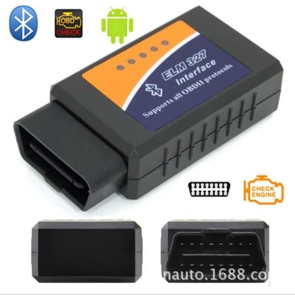 Diagnostiskt gränssnitt - ELM327 - OBD2 - Bluetooth - Universal - Svart