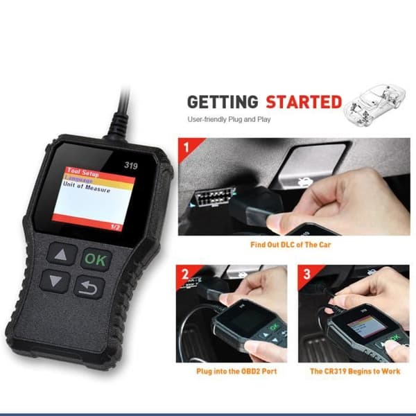 CR319 OBD2 Scanner Universal Automotive Diagnostic Tool OBDII Car Code Reader Sensor Systems Scanner
