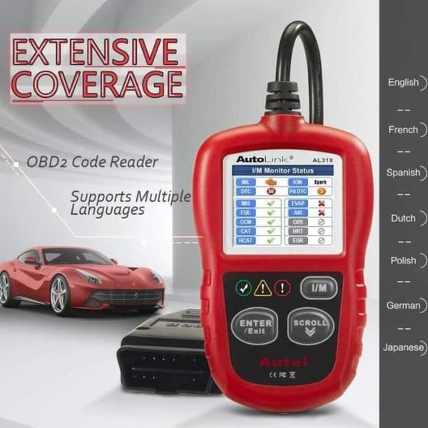 DIAGNOSTISK VERKTYG Autel AL319 Valise Auto Diagnostic OBD2 Multibrand Scanner på franska B14958