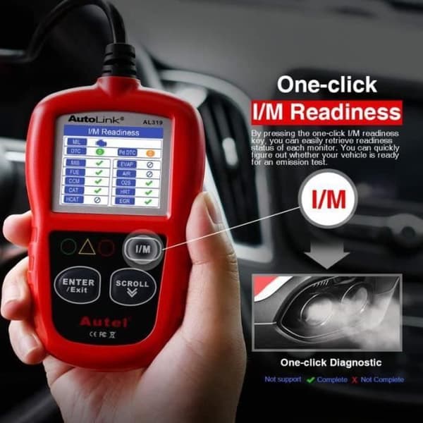 DIAGNOSTISK VERKTYG Autel AL319 Valise Auto Diagnostic OBD2 Multibrand Scanner på franska B14958