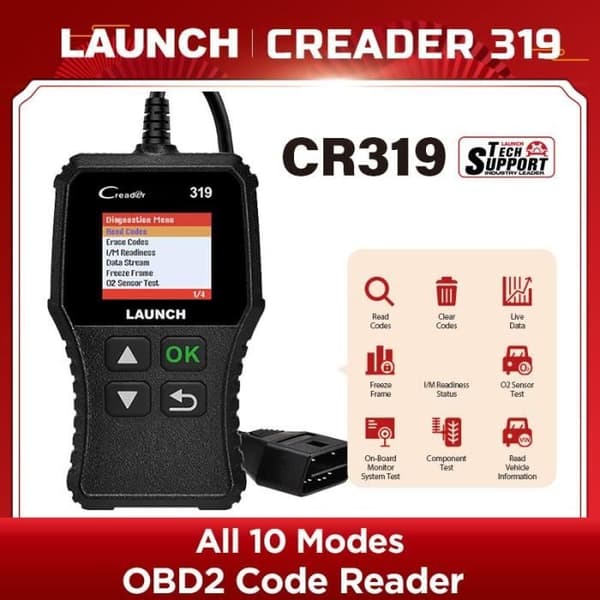 Color cr319 Launch X431 Creader 319 CR319 FULL OBD2 Scanner OBD EOBD Bil Auto Code Reader