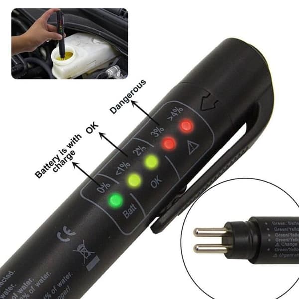 12V bilbatteritestare Autoanalysatordisplay 12 volt bromsvätsketestare BM310