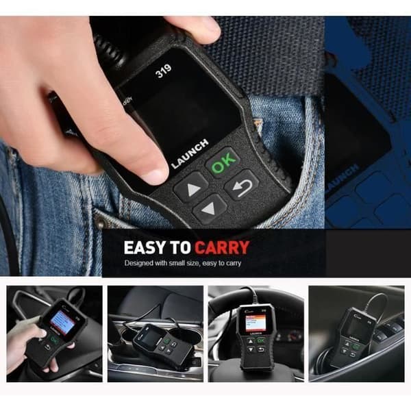 LAUNCH CR319 OBD2 Multi-brand Auto Diagnostic Suitcase Scanner för att läsa och rensa motorfelkoder