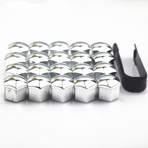 INF Hjulmutterkåpa / Hjulbultskåpa 20-pack med monteringsverktyg 17 mm