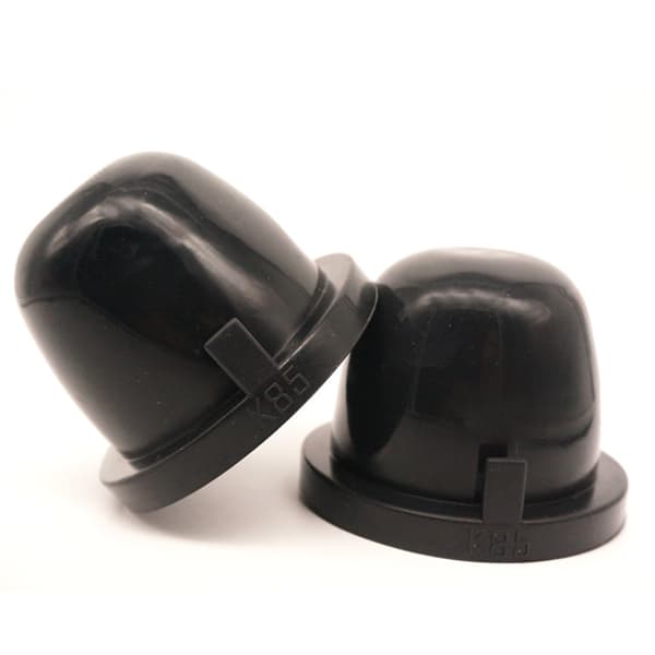 INF 2-pak gummi varmebestandig LED-forlygte Støvdæksel til bil Sort 8.5 cm/6.8 cm